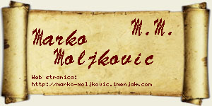 Marko Moljković vizit kartica